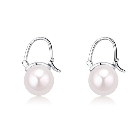 11-12mm Freshwater Pearl Modern Bucket-Shaped Earrings - House Of Pearls